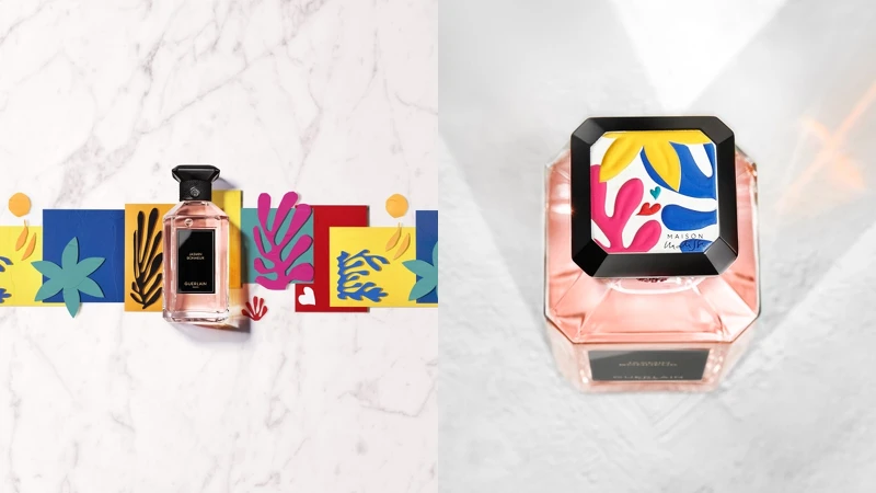 嬌蘭藝術沙龍恣情茉莉淡香精馬諦斯限量版與馬諦斯限量版蓋面視覺圖。