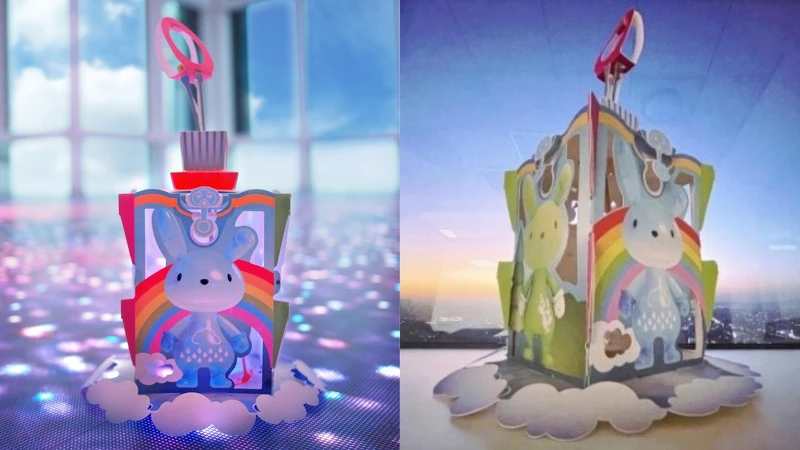 台北101兔星人燈籠。 台北101兔星人燈籠。