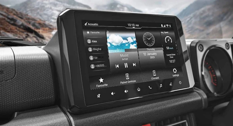 中控台上附有9吋觸控螢幕。