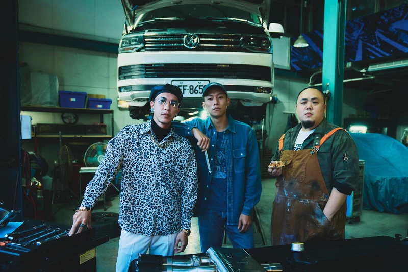 頑童MJ116首登大銀幕演出《速命道》，左起小春 Kenzy、瘦子E.SO、大淵 MUTA