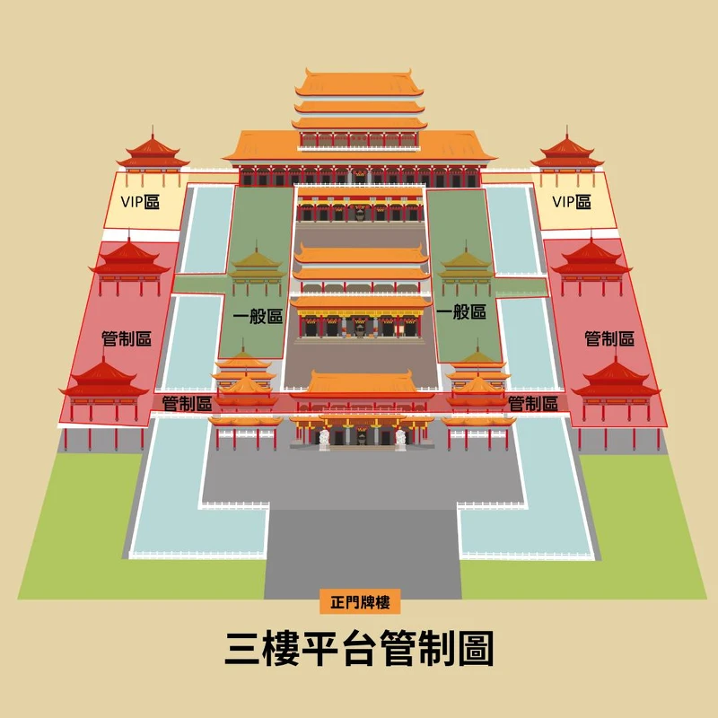 正統鹿耳門聖母廟國際高空煙火區域配置 正統鹿耳門聖母廟國際高空煙火區域配置