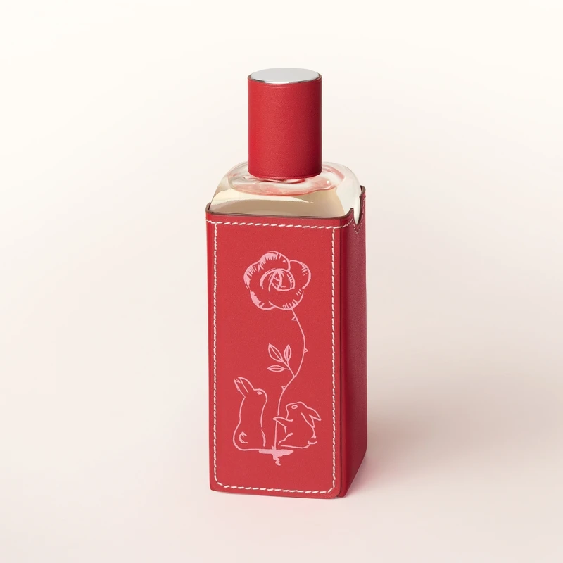 愛馬仕聞香珍藏系列玫瑰花道限量款-手繪皮套版限量款100ml，NT77,200