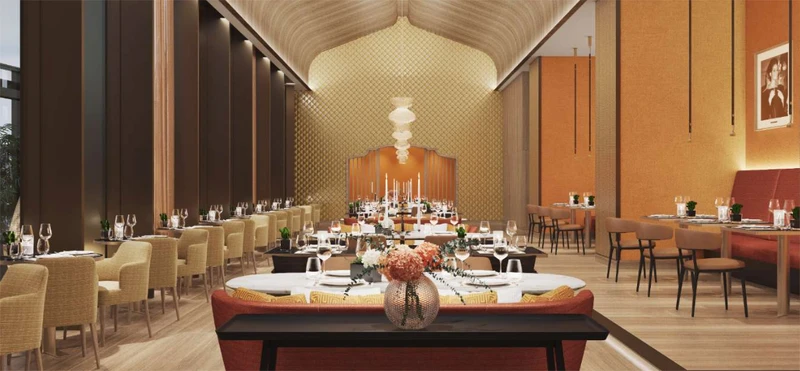 設有頂級日料、義式料理以及甜點專賣店。