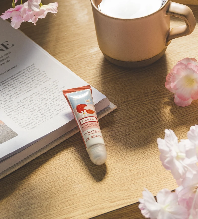 荔枝櫻花香氛凝膠，10ml，NT. 700 （限量）。