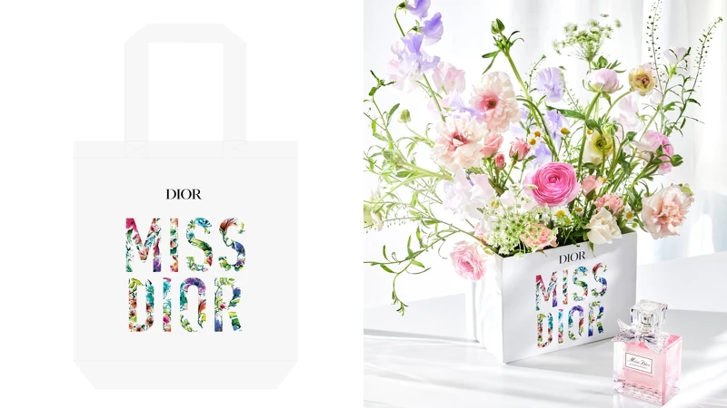 DIOR迪奧Miss Dior愛戀托特包與台北忠孝SOGO獨家禮讚Miss Dior 愛戀花禮。