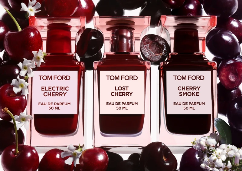 TOM FORD情慾櫻桃系列香水形象圖。