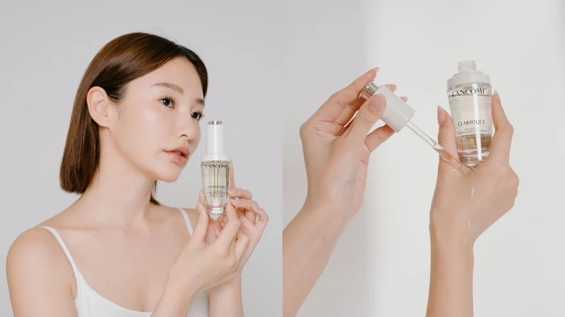 蘭蔻超極光淨亮淡斑激萃質地。 蘭蔻超極光淨亮淡斑激萃質地。