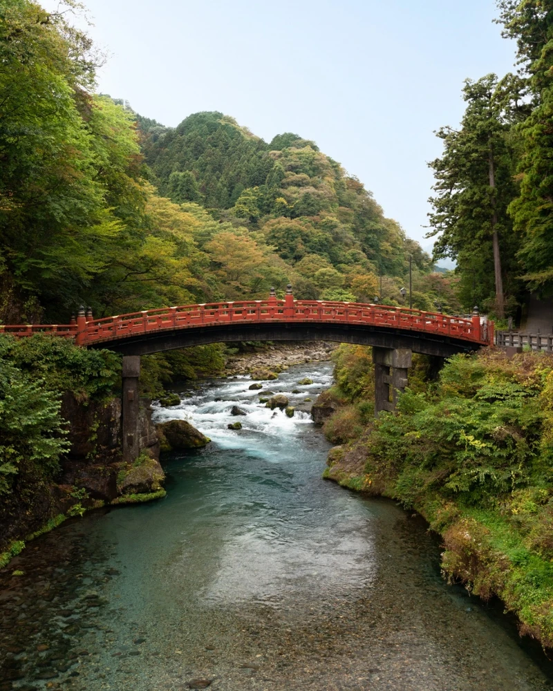 日光知名景點「神橋」。 日光知名景點「神橋」。