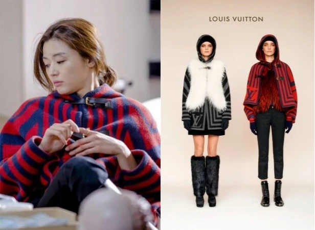 劇中千頌伊(全智賢 飾)身穿這件LV斗篷與家居服,看似淩亂隨意的頭髮卻很恰當的中和了斗篷帶來的過大氣場! Louis Vuitton Prefall 2013 Icon collection 印花披肩 劇中千頌伊(全智賢 飾)身穿這件LV斗篷與家居服,看似淩亂隨意的頭髮卻很恰當的中和了斗篷帶來的過大氣場! Louis Vuitton Prefall 2013 Icon collection 印花披肩