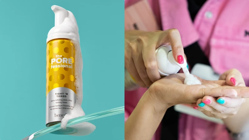 benefit平易淨人煥顏晶透泡泡化妝水擠出來的質地呈現綿密泡泡。 benefit平易淨人煥顏晶透泡泡化妝水擠出來的質地呈現綿密泡泡。