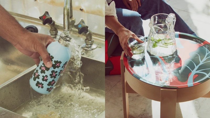 IKEA X Marimekko BASTUA聯名系列水瓶499元、邊桌1799元 IKEA X Marimekko BASTUA聯名系列水瓶499元、邊桌1799元