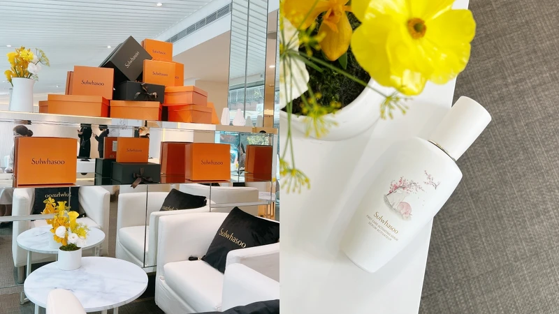 雪花秀絕美煥新奢享護膚SPA現場。 雪花秀絕美煥新奢享護膚SPA現場。