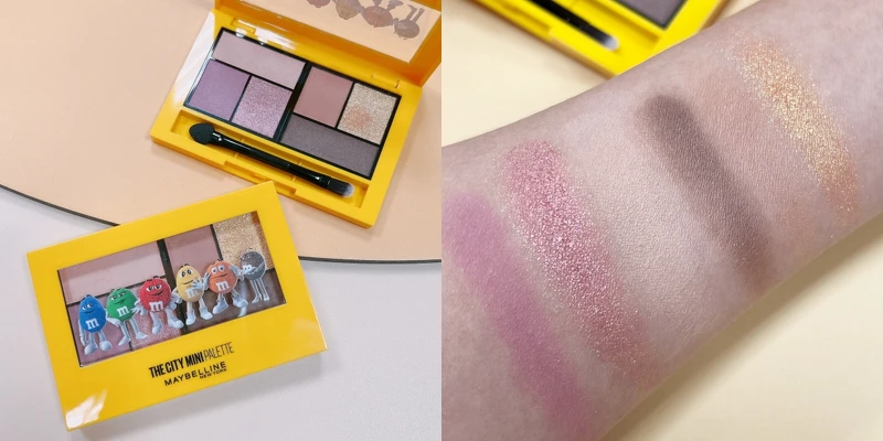 媚比琳城市限定迷你眼影盤M&M聯名款手部試色。 媚比琳城市限定迷你眼影盤M&M聯名款手部試色。