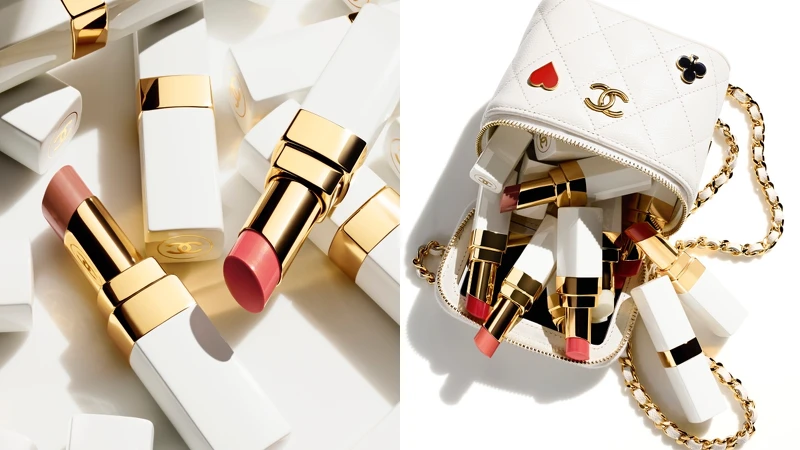 香奈兒COCO持色潤唇膏情境。