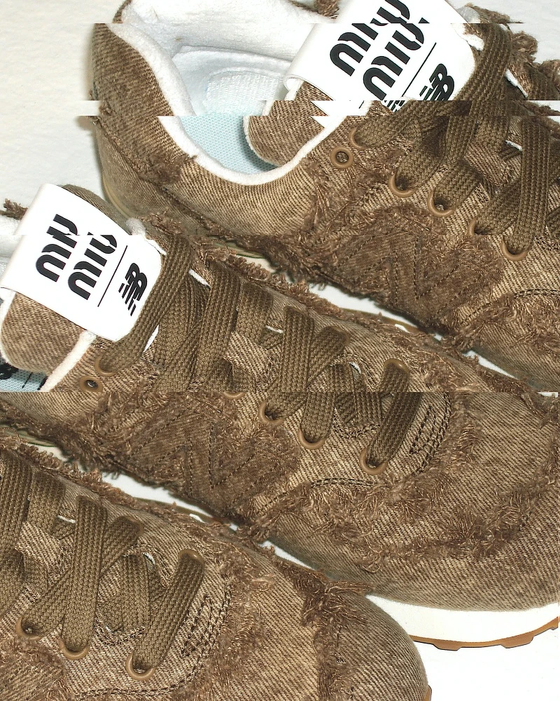 New Balance 574 x Miu Miu大理石紋丹寧布運動鞋 $32,000
