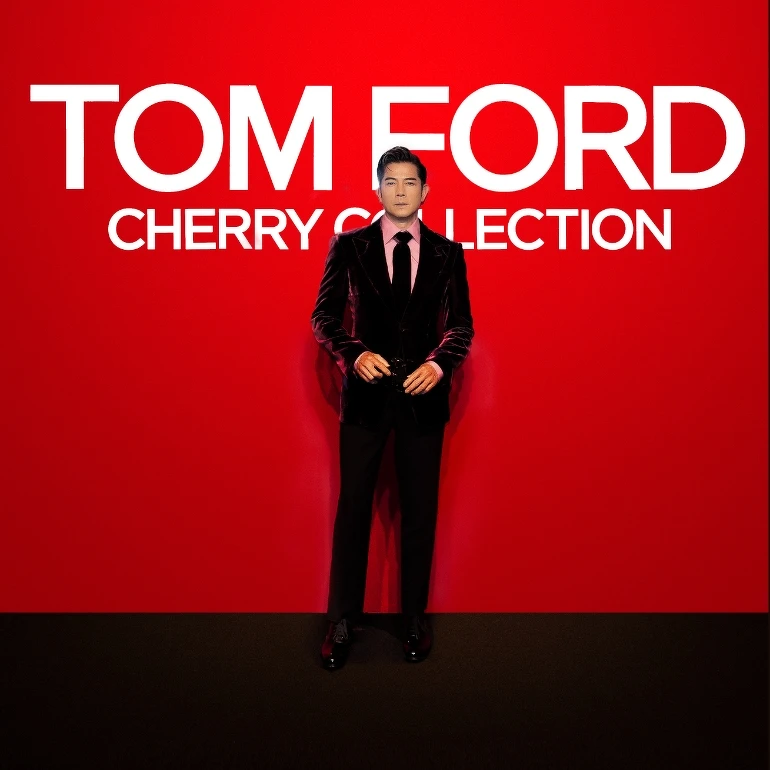 品牌好友郭富城出席TF私人調香情慾櫻桃系列新作發表會。