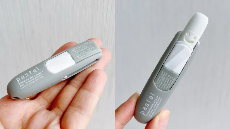 Pastel筆型薄荷棒轉開來還藏著小小笑臉，非常可愛。