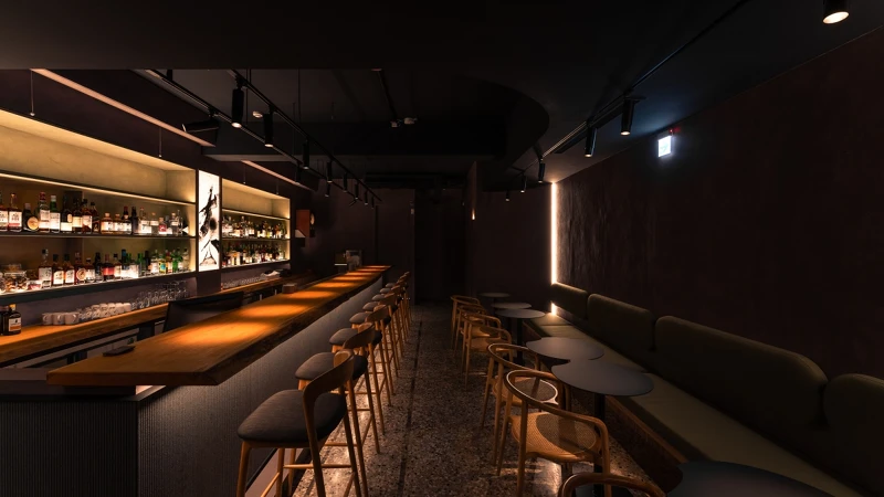 位於信義安和商圈的台北設計酒吧「BAR PINE 松」。 位於信義安和商圈的台北設計酒吧「BAR PINE 松」。