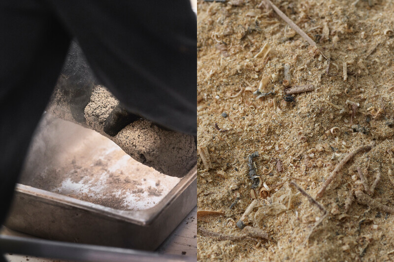 此次挑戰了品牌自身產品餘料結合於 Vipp Bin的生產過程。