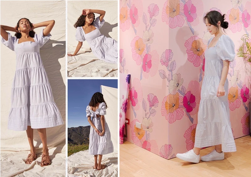 紐約品牌SAYLOR條紋長洋裝,推薦價9,980。(DOUBLE TAKE) 紐約品牌SAYLOR條紋長洋裝,推薦價9,980。(DOUBLE TAKE)