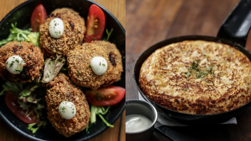 雞肉火腿可可餅 馬鈴薯烘蛋 是西班牙TAPAS BAR人氣搭酒小食