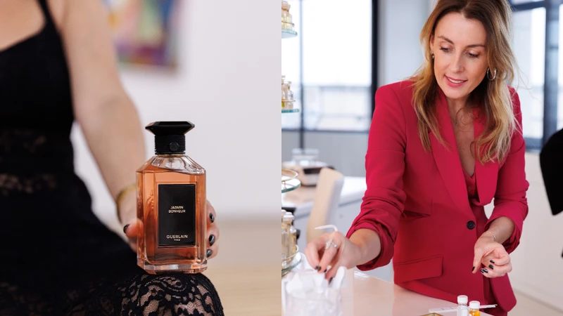 右：嬌蘭調香師Delphine Jelk