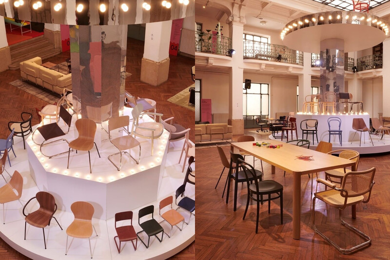 Thonet 有許多與設計師合作的知名作品。  Thonet 有許多與設計師合作的知名作品。