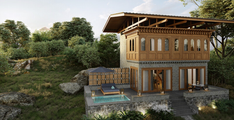 私人泳池兩房的別墅。 私人泳池兩房的別墅。