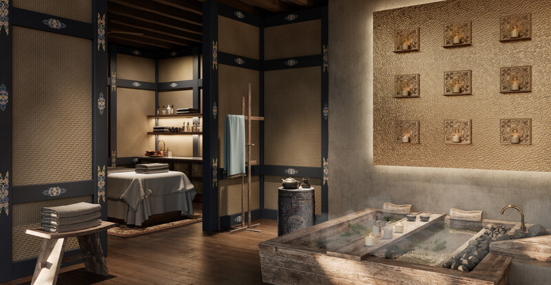 帳篷套房有濃厚的不丹風情。 帳篷套房有濃厚的不丹風情。