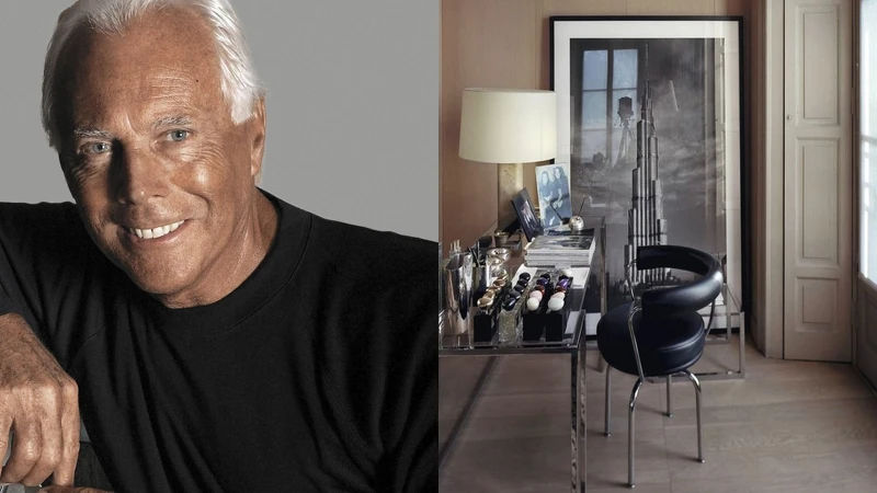 亞曼尼先生以及他的香水桌。