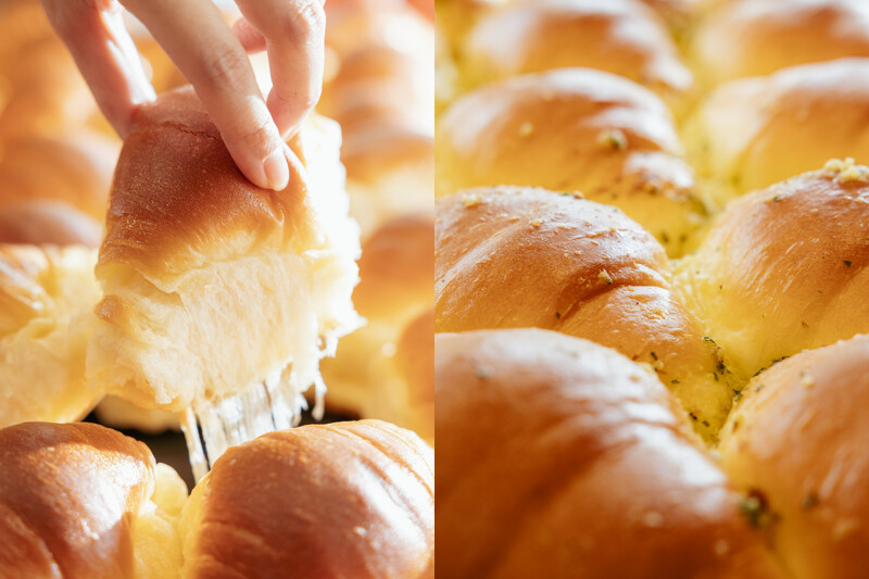 招牌手撕包,有原味與蒜味兩款。 招牌手撕包,有原味與蒜味兩款。