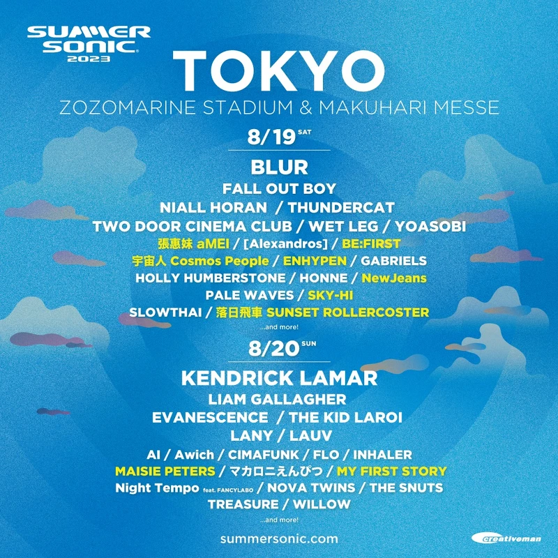 Summer Sonic 2023 8/19卡司