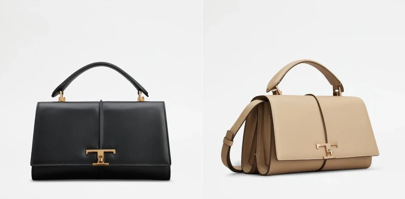 (左至右)T Timeless黑色翻蓋包NT88,700、T Timeless裸色翻蓋包NT88,700 (左至右)T Timeless黑色翻蓋包NT88,700、T Timeless裸色翻蓋包NT88,700