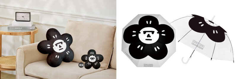 HUA樣生活集點送—造型抱枕；HUA樣生活卡友禮—元氣滿滿透明傘。