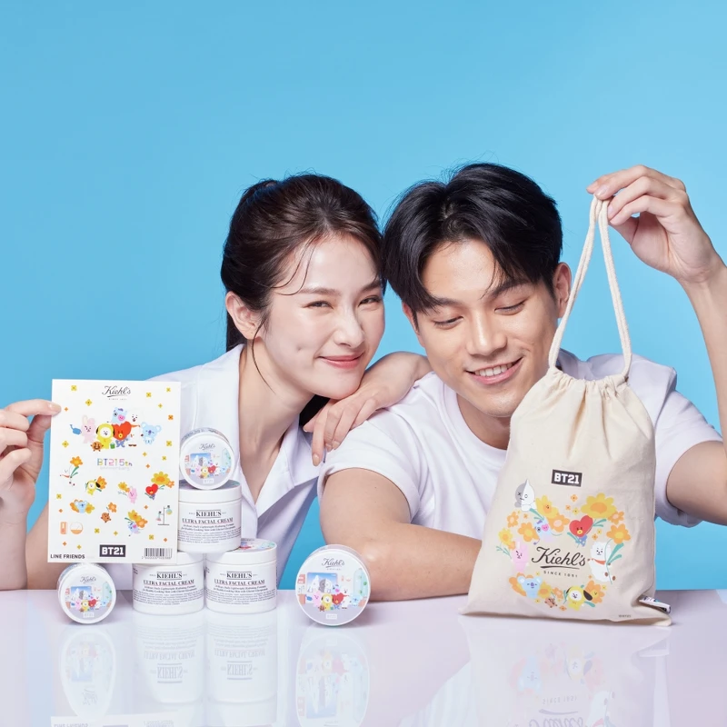 BT21 meets Kiehl’s 限定貼紙+帆布束口袋。