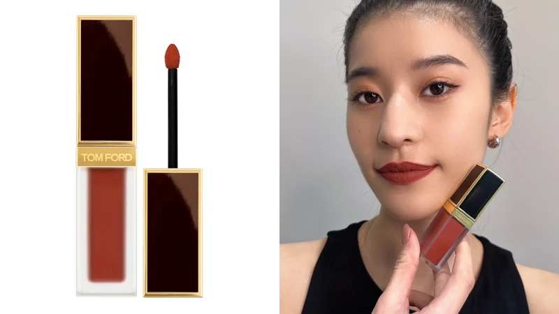 TOM FORD設計師高級訂製絨霜唇萃(#122 SMITTEN玫瑰茶棕)，NT2,100