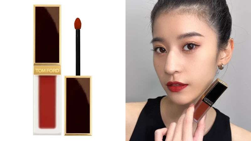 TOM FORD設計師高級訂製絨霜唇萃(#123 DEVOTED楓葉紅棕)，NT2,100