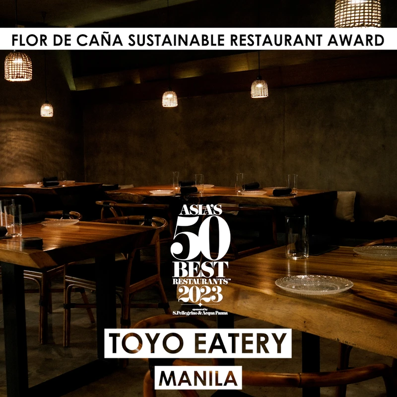 今年的「Flor de Caña 永續餐廳獎」（Flor de Caña Sustainable Restaurant Award）由馬尼拉的 Toyo Eatery 獲頒獎項。