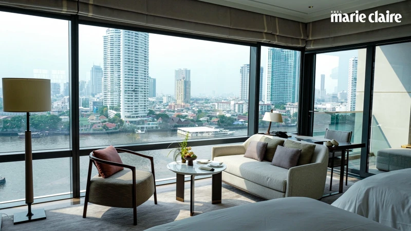 全房型皆有全景落地窗能欣賞昭披耶河 全房型皆有全景落地窗能欣賞昭披耶河