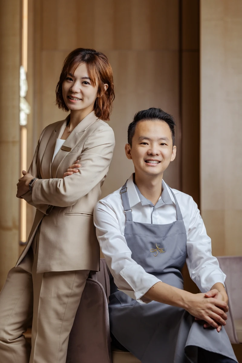 主廚蔡中和與妻子陳玉錡（Kiky），她同時也是前檯經理、侍酒師。