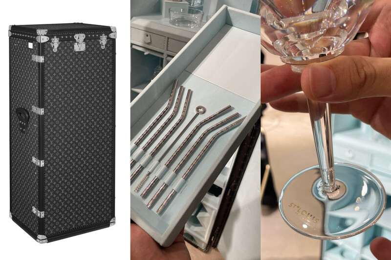 全新配色的雞尾酒派對硬箱有一應俱全的雞尾酒工具以及玻璃器皿。