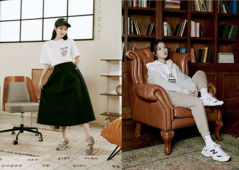 IU穿著可甜可鹹造型時髦的9060系列 IU穿著可甜可鹹造型時髦的9060系列