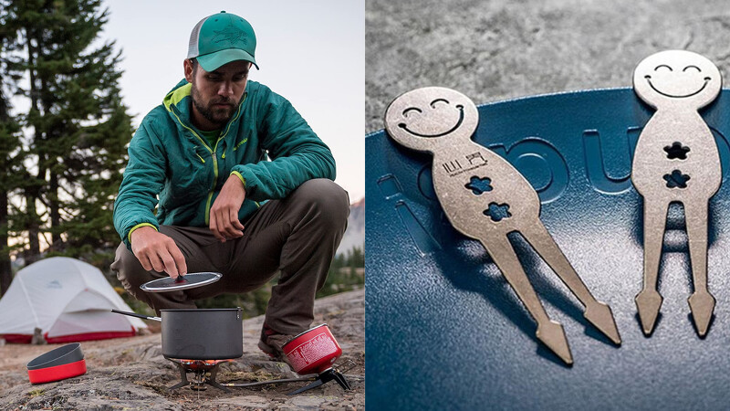 (左)高效煮沸半升水!MSR Alpinist 2人硬鋁炊具組 2.4L,(右)火箭等級材料!keith鎧斯鈦水果叉。  (左)高效煮沸半升水!MSR Alpinist 2人硬鋁炊具組 2.4L,(右)火箭等級材料!keith鎧斯鈦水果叉。