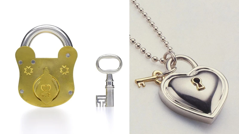 1883年的Tiffany掛鎖；1994年的Tiffany吊墜。