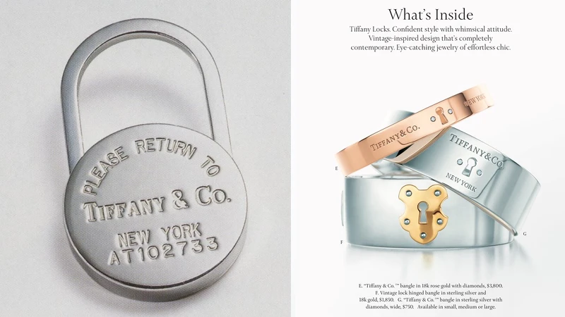 1999年Return to Tiffany®鑰匙圈；2011年Tiffany手鐲。