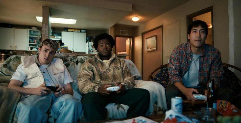 Young Mazino(右)飾演丹尼的弟弟保羅,電玩世代的他對於生活自有一套理論 Young Mazino(右)飾演丹尼的弟弟保羅,電玩世代的他對於生活自有一套理論