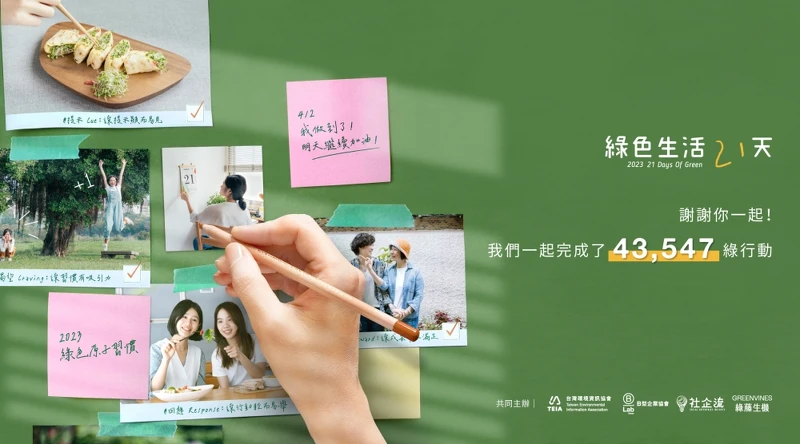 「綠色生活 21 天」再創里程碑，締造4.3萬個綠行動新高。