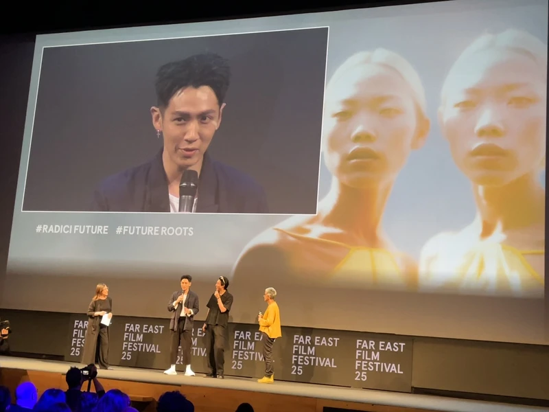 《黑的教育》放映前,柯震東與觀眾自我介紹。 《黑的教育》放映前,柯震東與觀眾自我介紹。