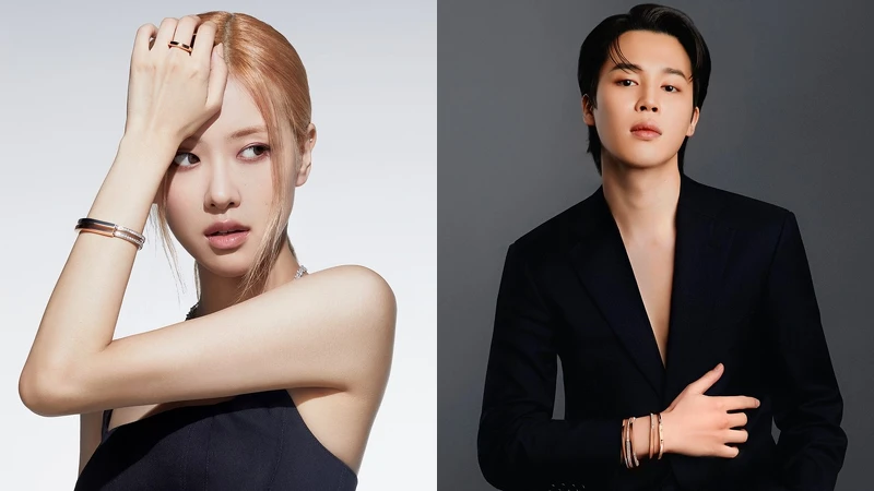 Tiffany&Co.全球品牌代言人ROSE演繹全新LOCK系列、(右)BTS防彈少年團成員Jimin(朴智旻)成為最新Tiffany&Co.品牌代言人