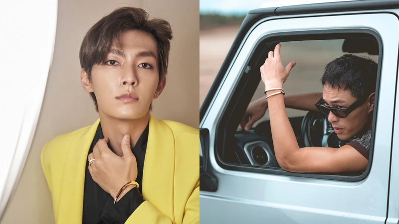 (左)主持男神炎亞綸佩戴Tiffany Lock系列作品、(右)實力派戲劇男星楊祐寧佩戴Tiffany Lock系列作品